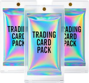 Booster Pack Protector Case - Magnetic UV Holder for Standard US Size Trading Card Packs - Perfect for TCG, Sports Cards, Vintage, Collectible, Rare and More! 3-Pack