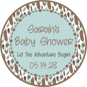Boys Tribal Baby Shower Stickers