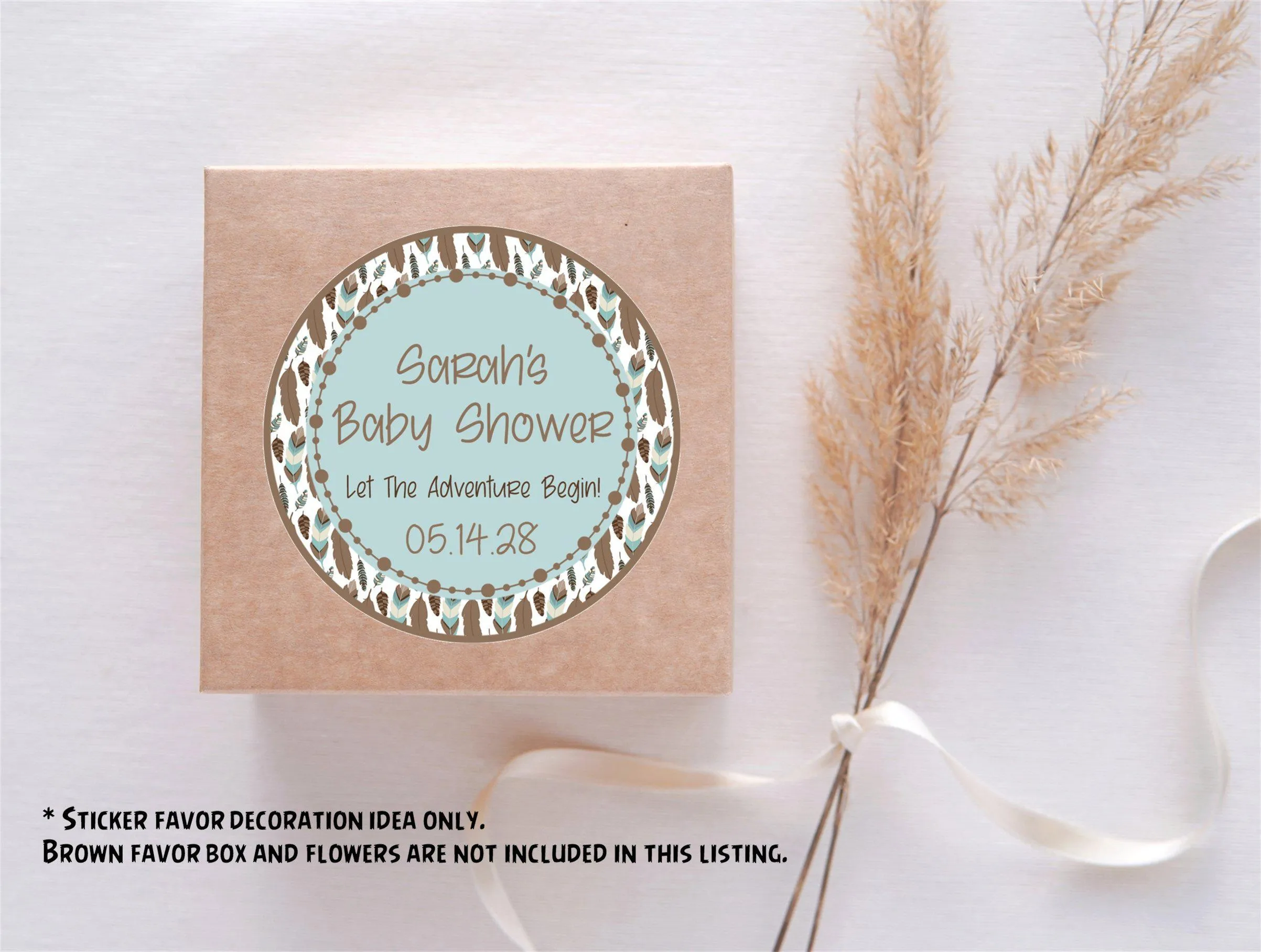 Boys Tribal Baby Shower Stickers