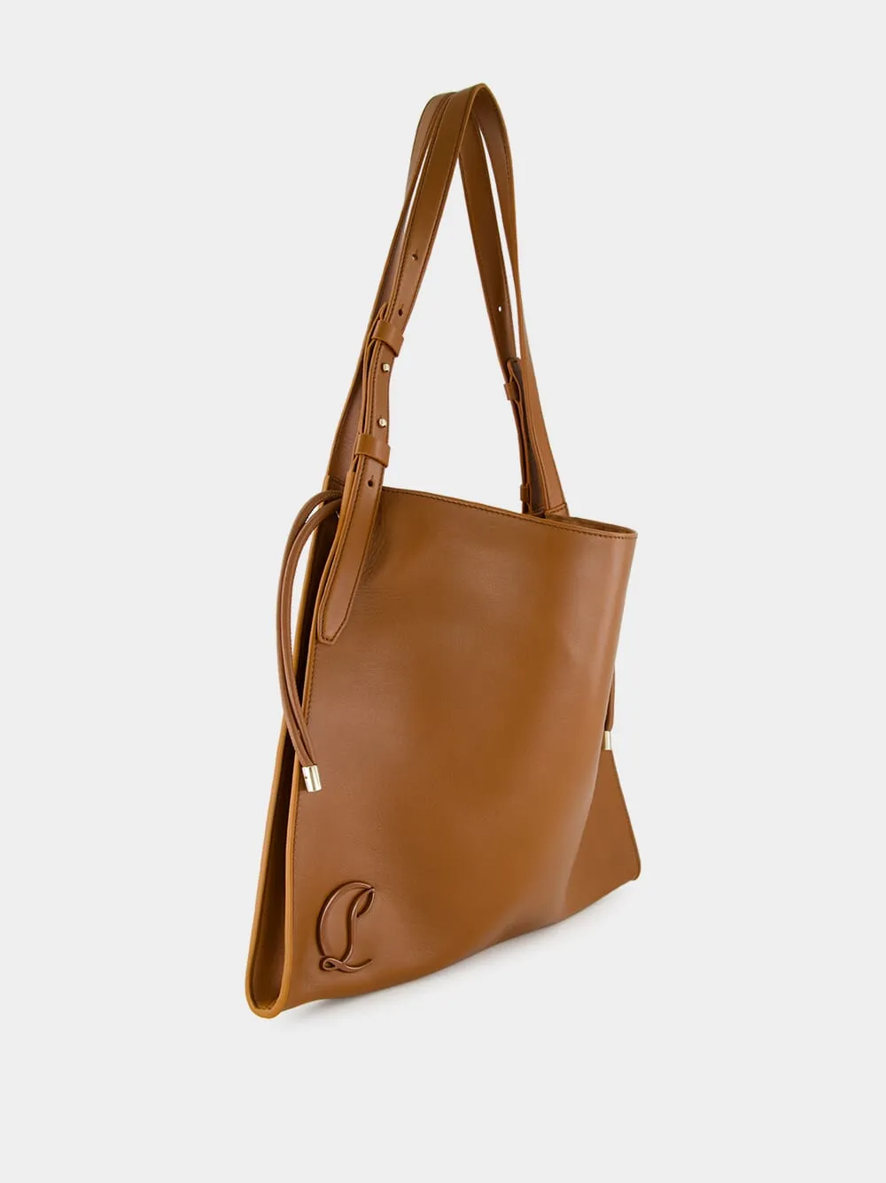 Brown Baggy Small Tote Bag in Nappa Leather