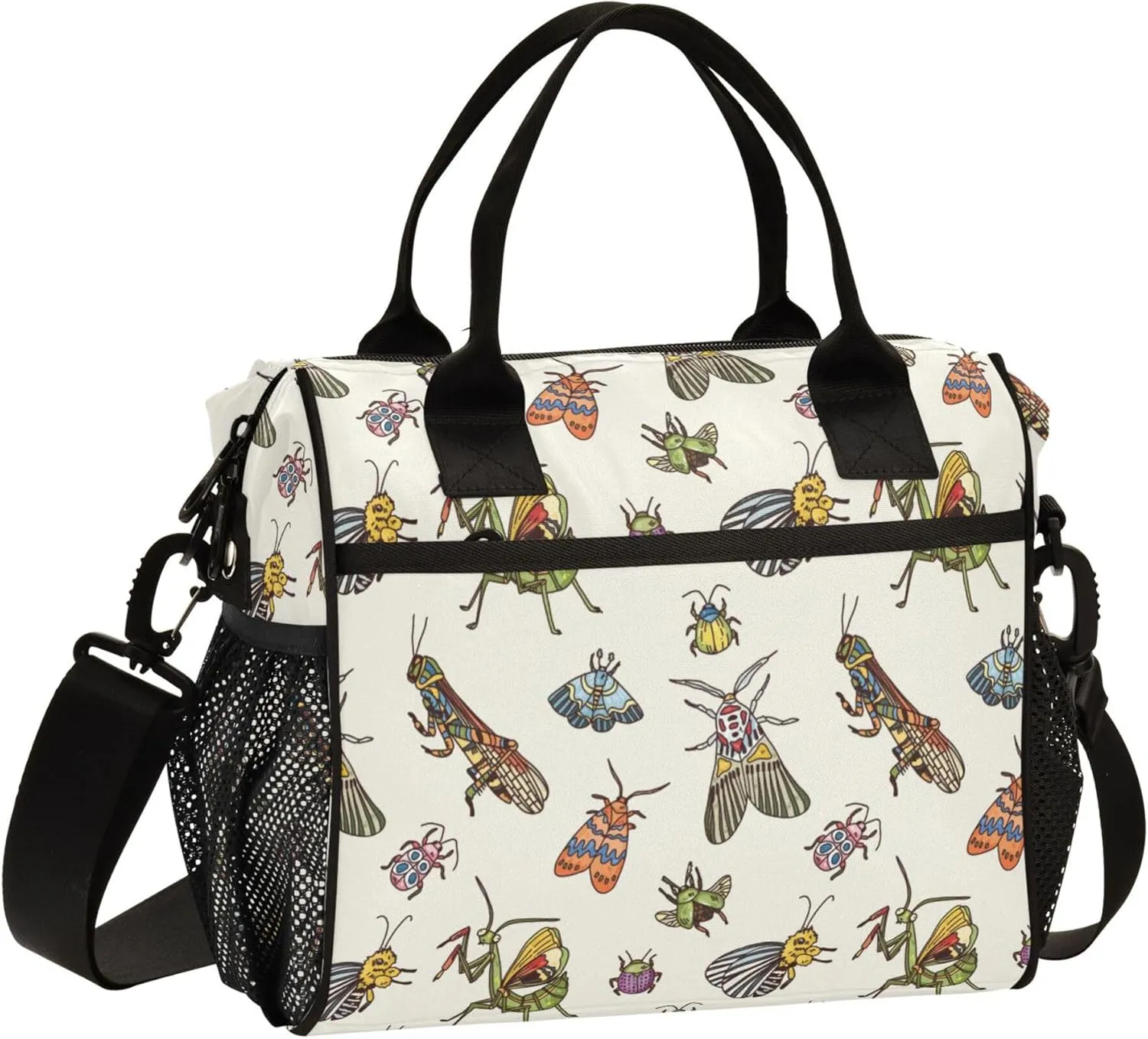 Butterfly Grasshoppers Bugs Insect Lunch Bag for Women Men, Cooler Lunch Box Meal Prep Food Containers for Work Picnic Travel