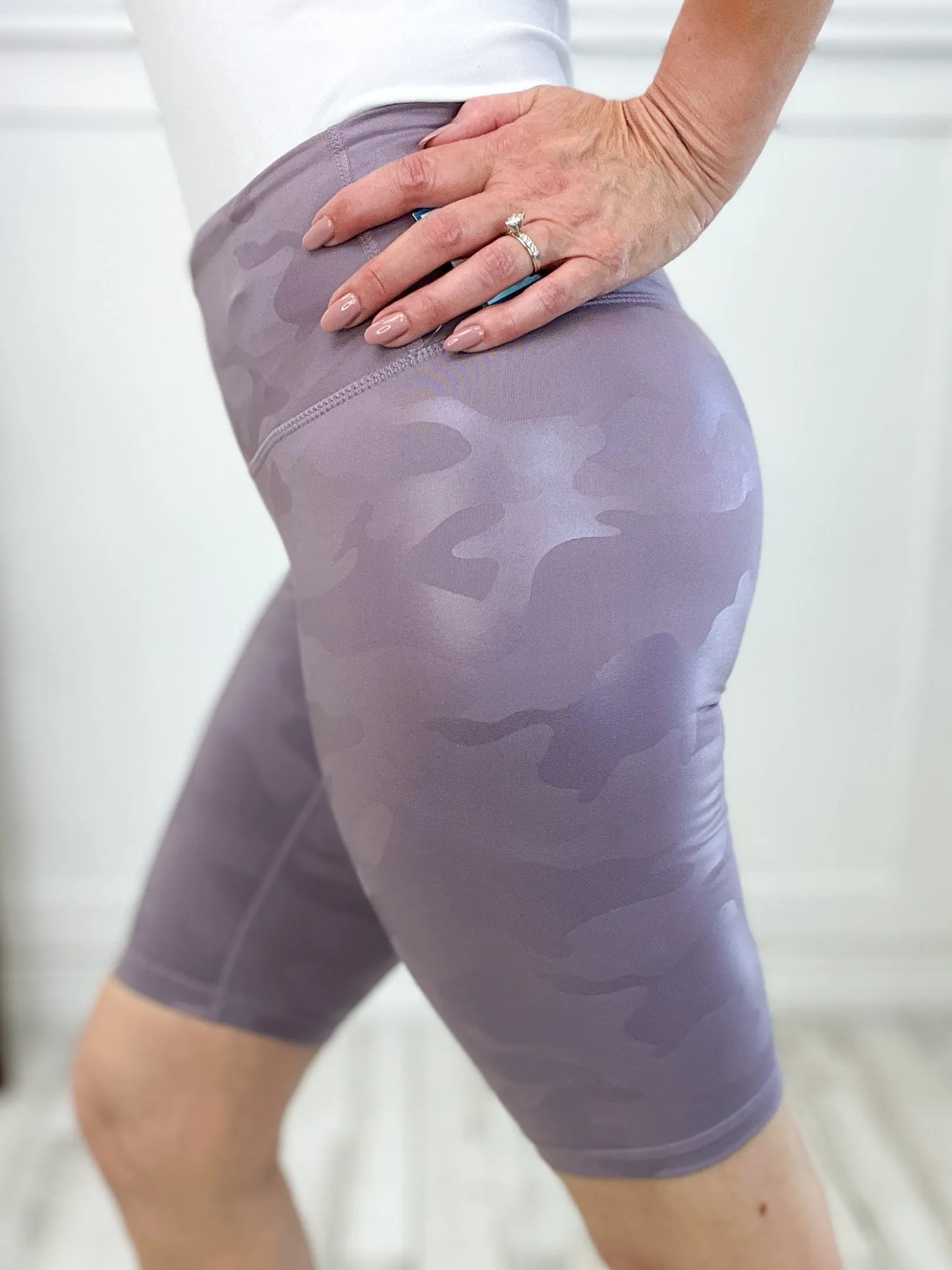Camo Wide Band Bike Shorts