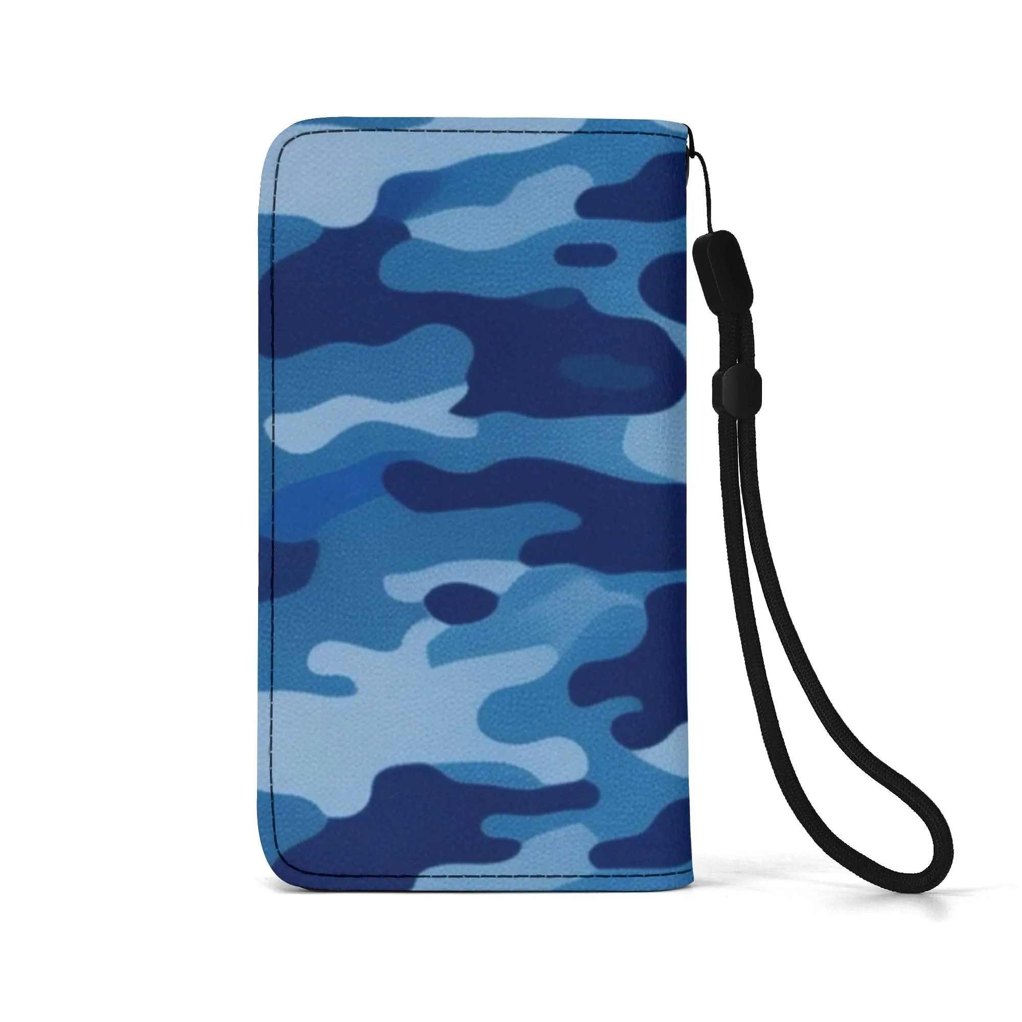 Camouflage Black PU Leather Wallet Phone Flip Case