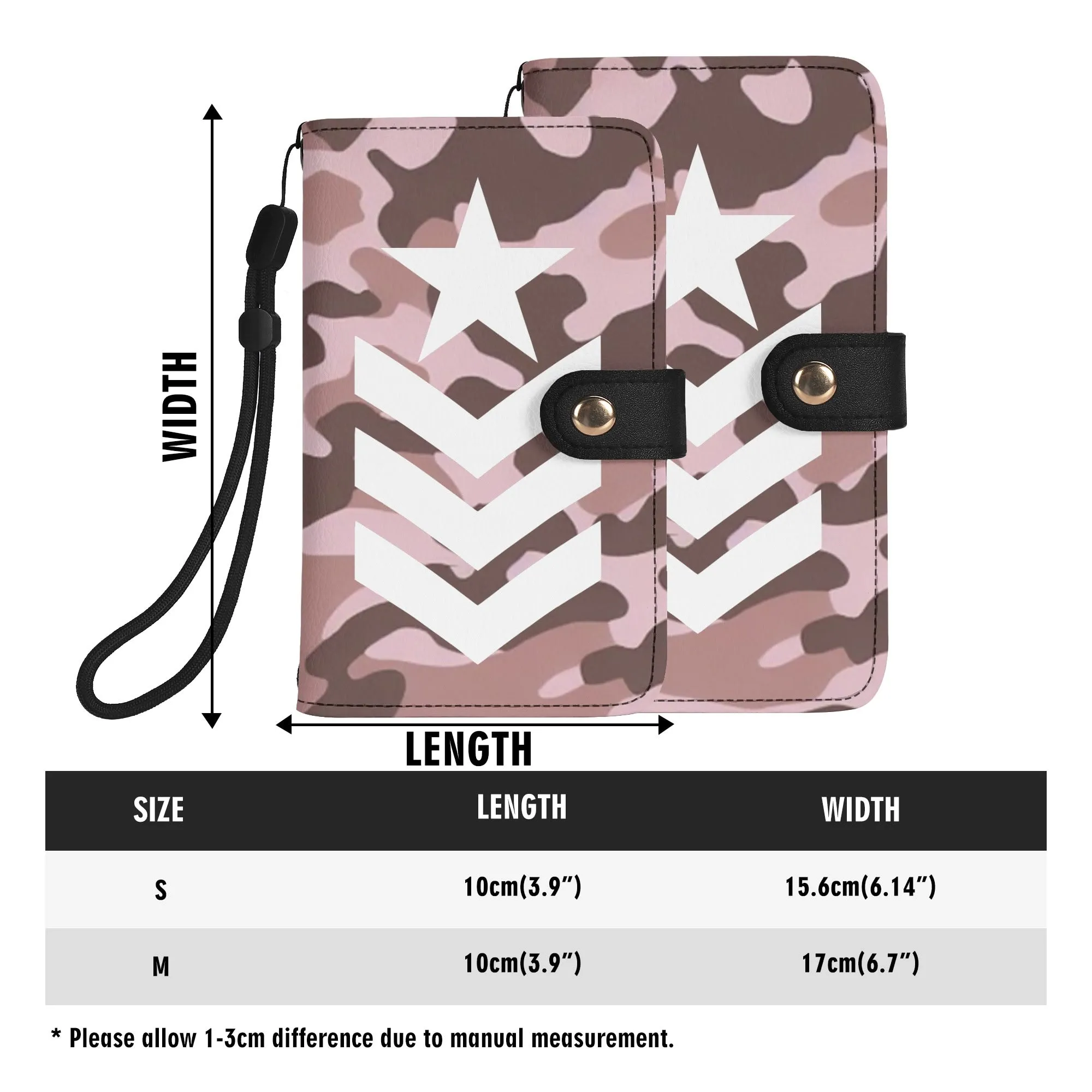 Camouflage Black PU Leather Wallet Phone Flip Case