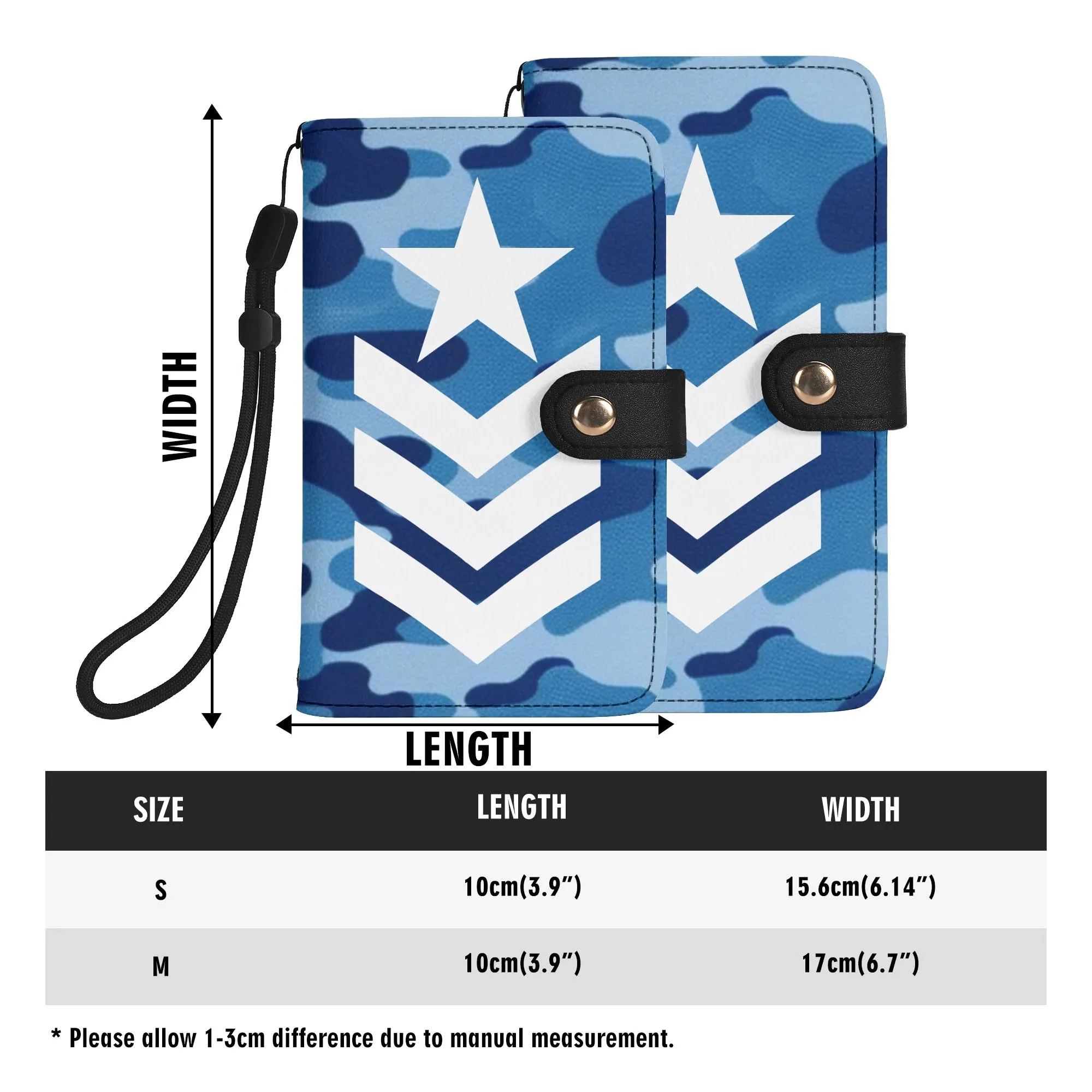 Camouflage Black PU Leather Wallet Phone Flip Case