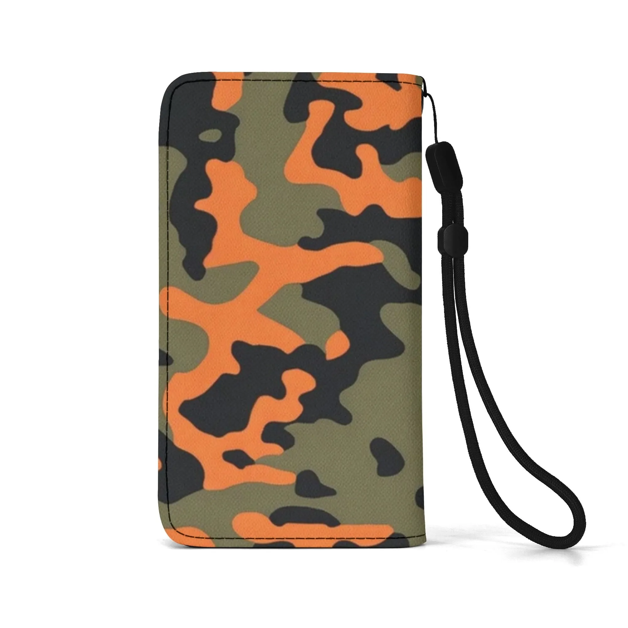 Camouflage Black PU Leather Wallet Phone Flip Case