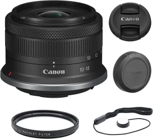 Canon RF-S 10-18mm f/4.5-6.3 is STM Lens | Canon RF with UV Filter & Lens Cap Keeper (3 Items)…