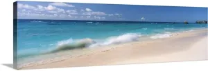 CANVAS ON DEMAND Waves in the Ocean, Warwick Long Bay, Atlantic Ocean, Bermuda Canvas Wall Art Print, Home Decor, Ocean Artwork, 48" x16in