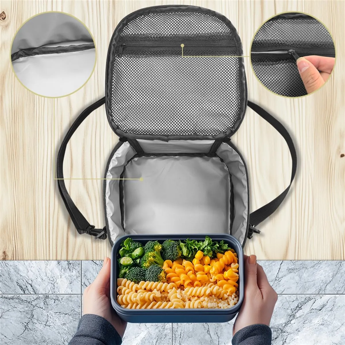 Capybara Lunch Box, Lunch Containers for Kids Girls with Detachable Handle and Adjustable Shoulder Strap Insulated Food Cooler Bags Insulated Food Storage Handbag for School
