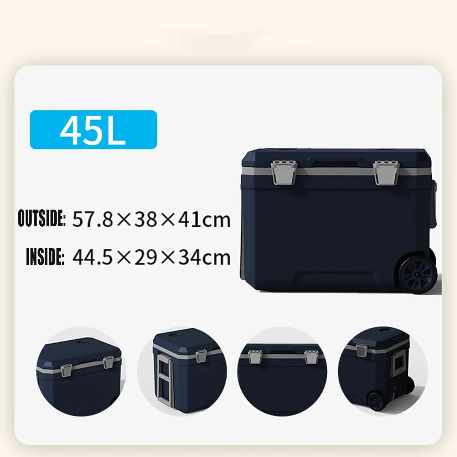 Car Camping Coolers for Subaru Justy/Legacy/Levorg/Outback/Solterra/XV, Waterproof Portable Cooler, Leak Proof Picnic Insulated Bag, Ultra-Light Premium Ice Chest Box,C-Blue-45L
