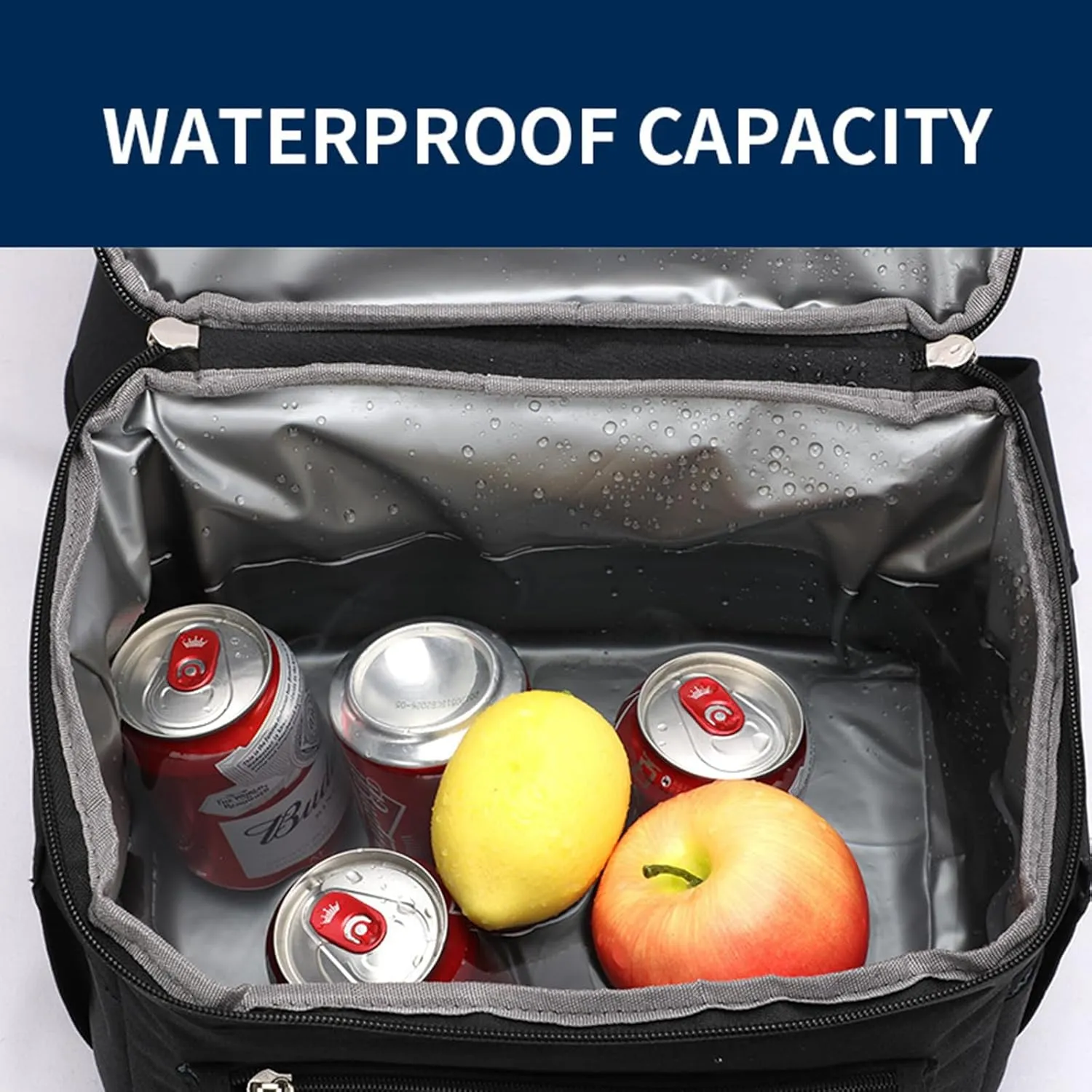 Car Camping Coolers for Toyota Previa/Starlet/Urban Cruiser/Verso/Yaris Verso, Waterproof Portable Cooler, Leak Proof Picnic Insulated Bag, Ultra-Light Premium Ice Chest Box,A-Black