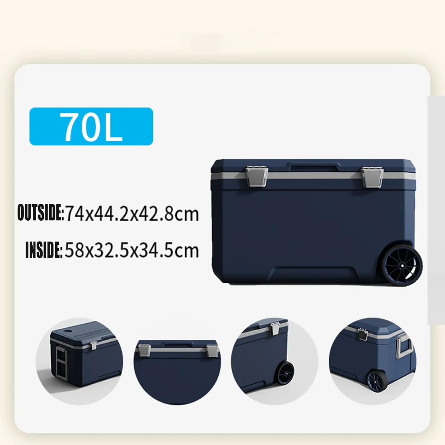Car Camping Coolers for Triumph 1300/2000/GT6/Herald/Spitfire/Stag/Vitesse, Waterproof Portable Cooler, Leak Proof Picnic Insulated Bag, Ultra-Light Premium Ice Chest Box,C-Blue-70L