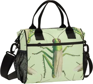 Cartoon Grasshopper Lunch Bag Cooler Lunch Box Portable Meal Prep Food Container for Office School Travel Picnic Work