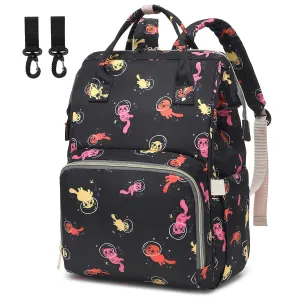 Cat Diaper Bag Backpack for Baby Girls, Mom Waterproof Large Nappy Bags for Women