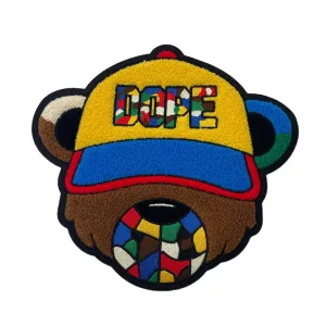 Chenille Camo DOPE Bear Patch (10 Inch) for Clothing