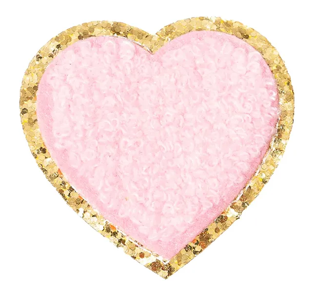 Chenille Heart Patch (set of 2)