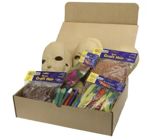 Chenille Kraft Papier Mache Mask Activities Box - 12 Masks (discontinued)