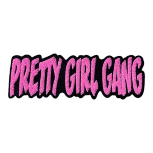 Chenille Pretty Girl Gang Patch (Pink-10 Inch) for Apparel