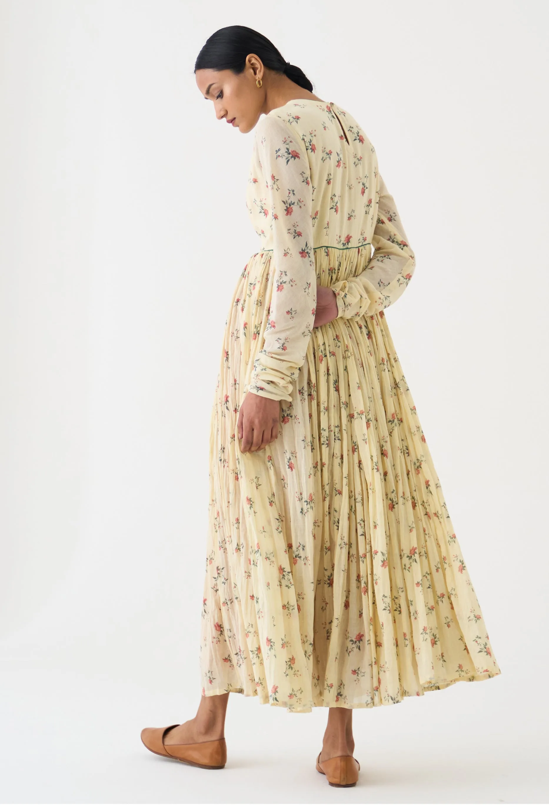 Chintz ivory ghoomar anarkali