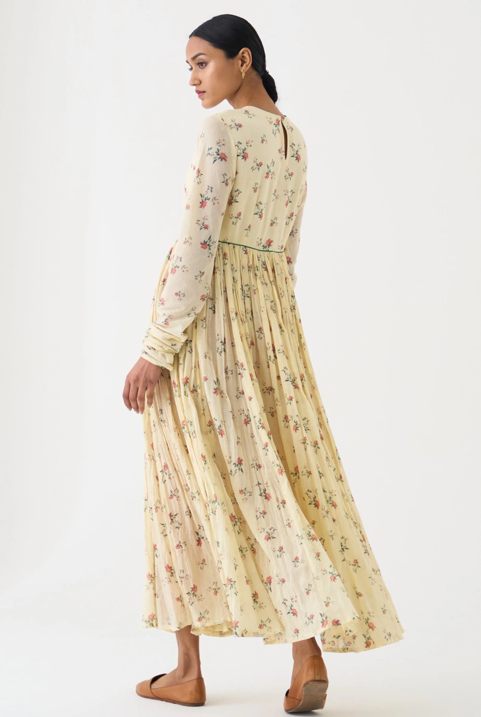 Chintz ivory ghoomar anarkali