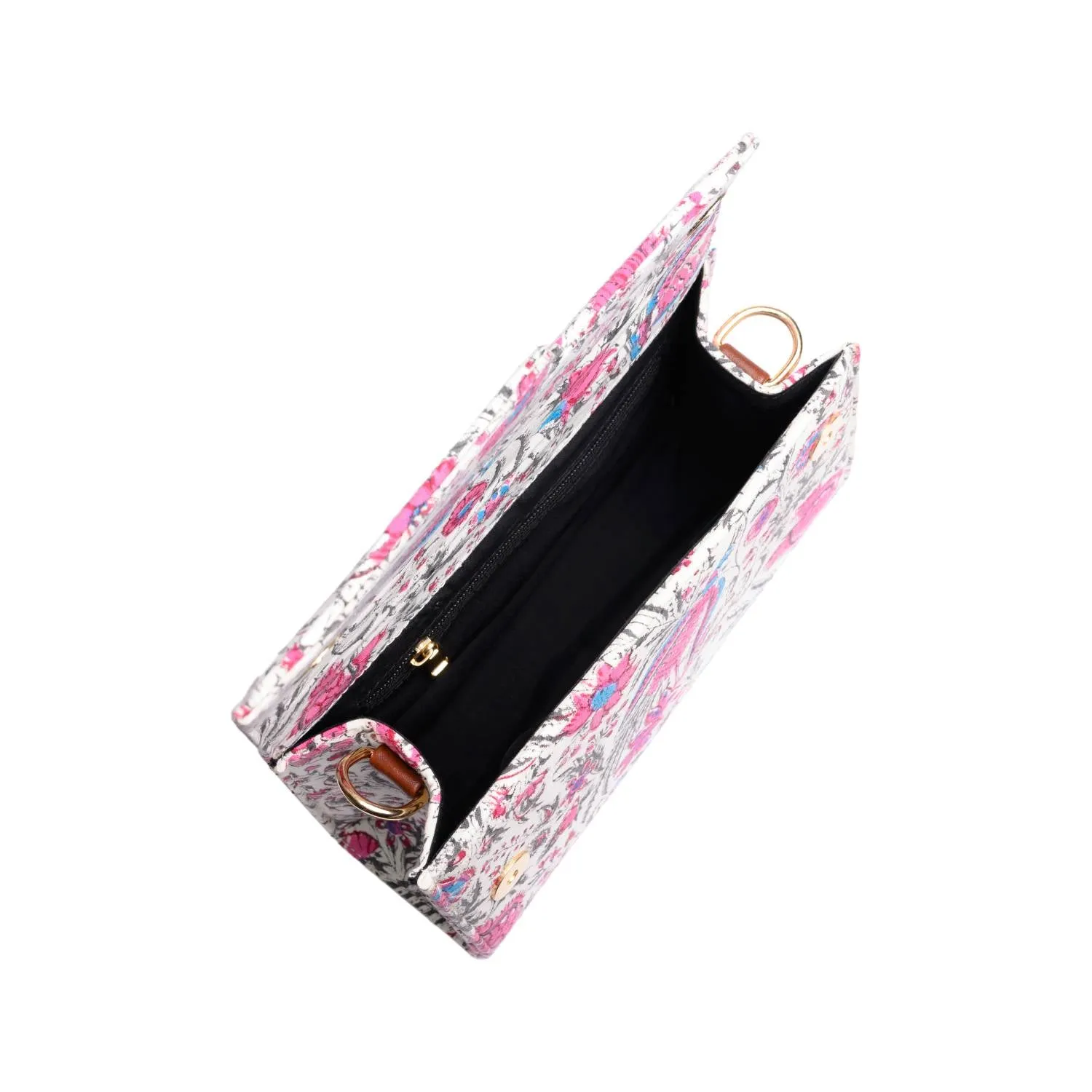 CHINTZ JAAL COTTON PRINTED BOX BAG