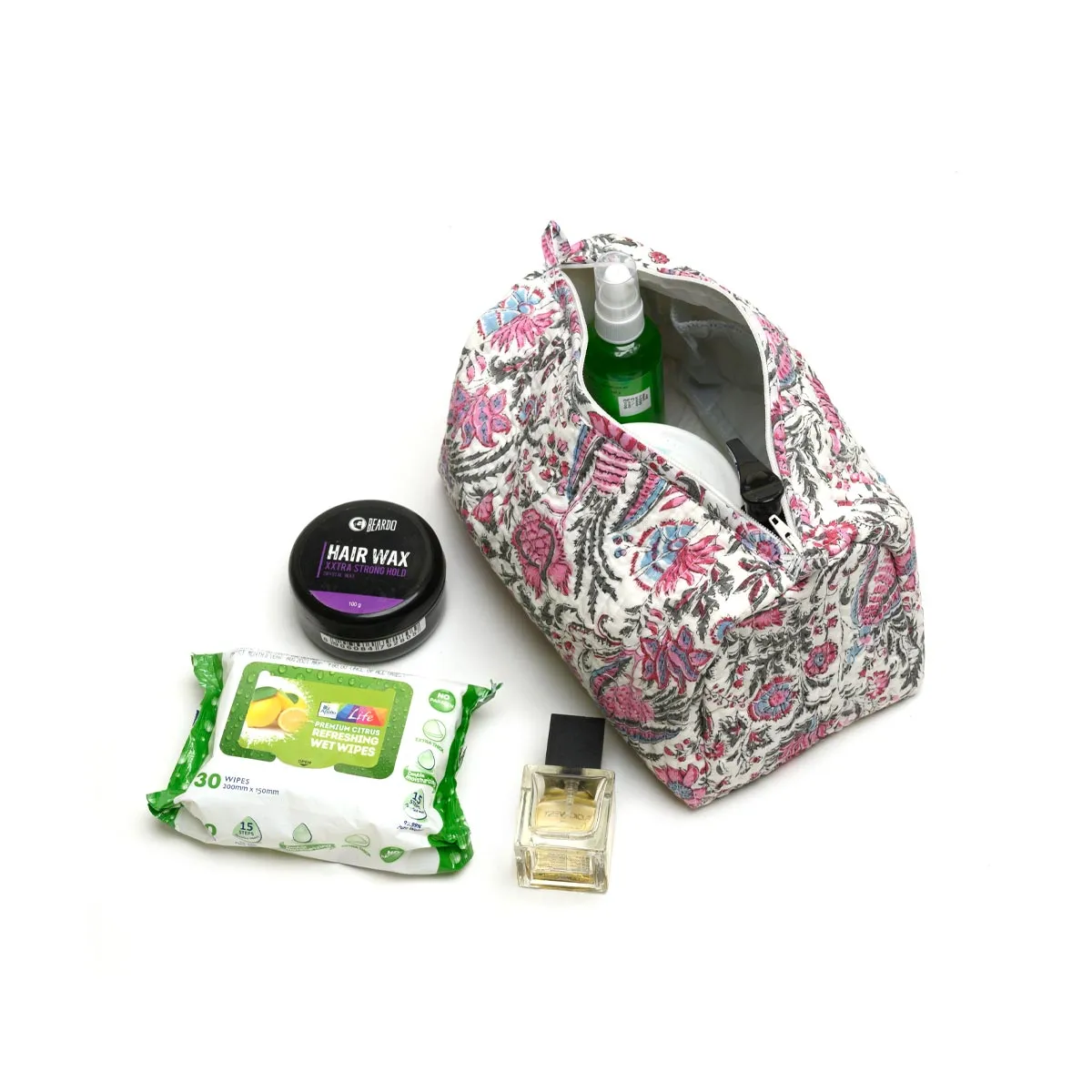 CHINTZ JAL _ 5 QUILTED TOILETRY POUCH