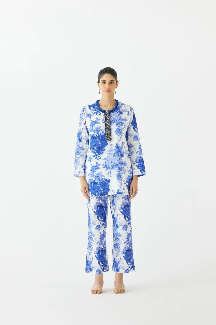 Chintz Short Kurta and Pants Set