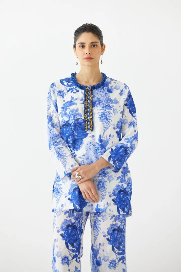 Chintz Short Kurta and Pants Set