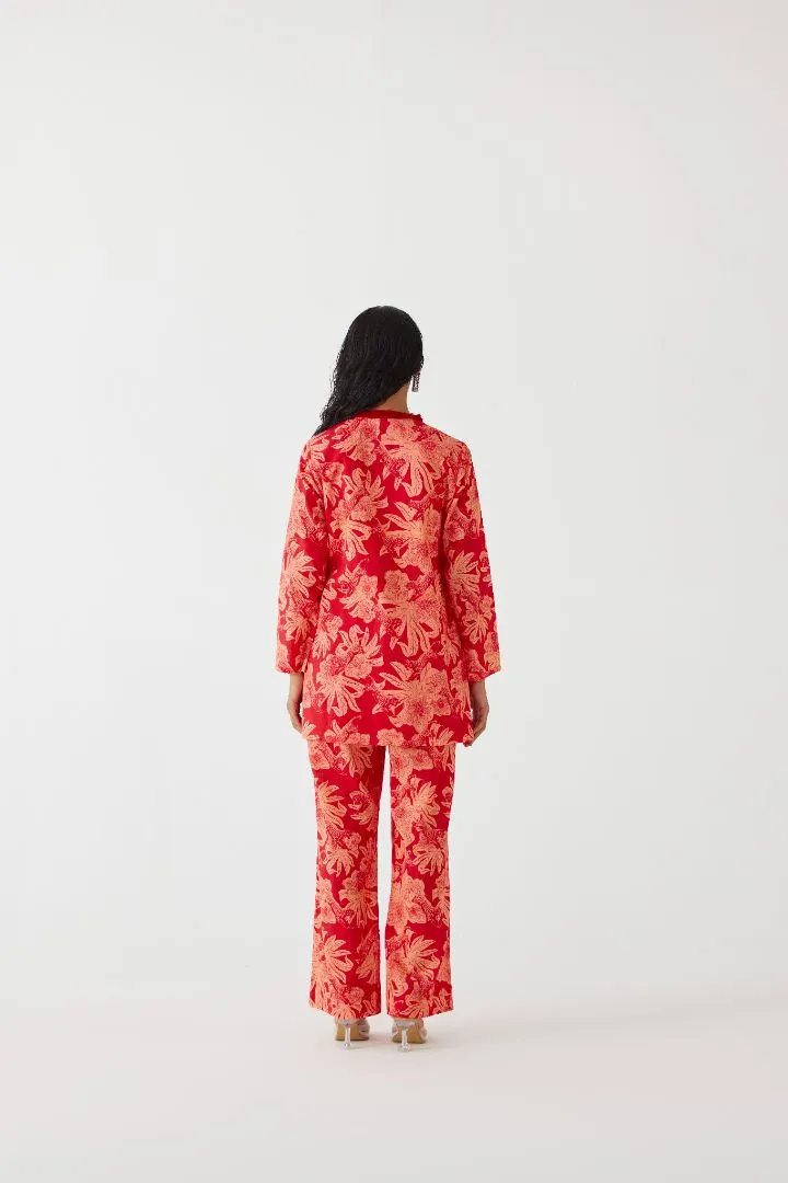 Chintz Short Kurta and Pants Set