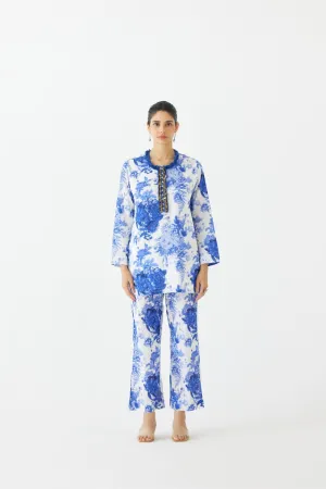 CHINTZ SHORT KURTA AND PANTS