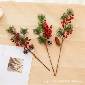 Christmas Pine Branch Decorations - Pack of 3