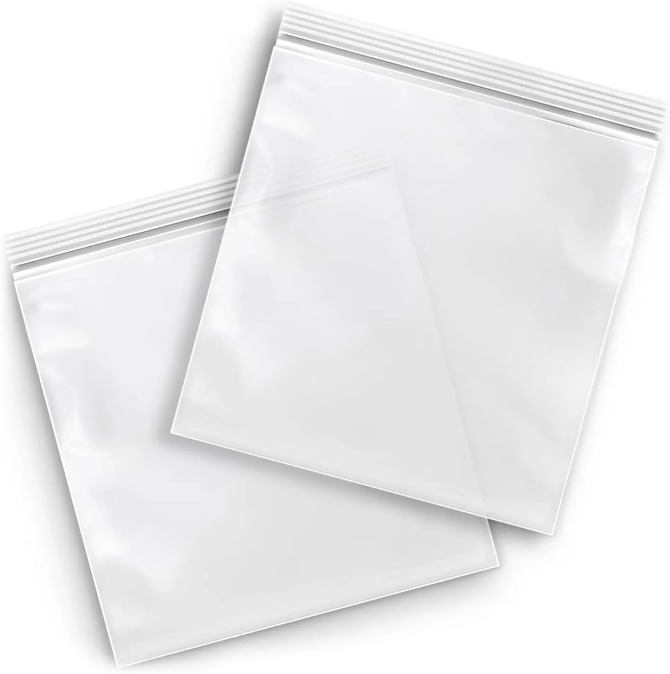 Clear Poly Bags 6" x 8", Reclosable Zipper Plastic Bag, 2 Mil Thick, 2000 Pieces