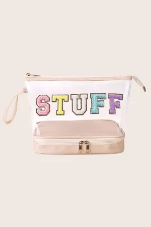 Clear STUFF Make up Cosmetic Bag Travel Organizer Case
