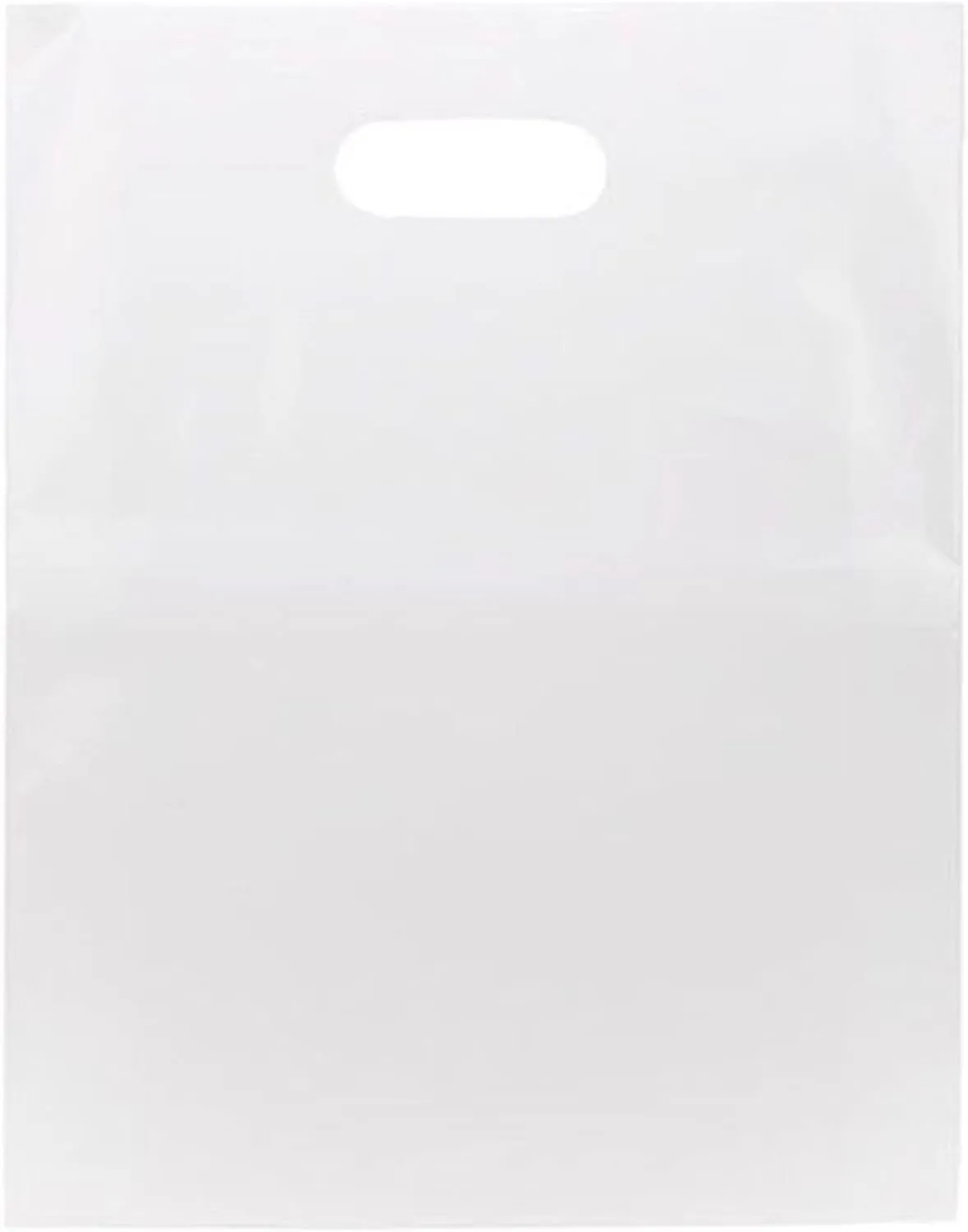 ClearBags 100 Frost Handle Bags 9x12, Extra Thick 2.25 Mil Retail Plastic Shopping Merchandise Gift Bags Tear Resistant Strong Durable Anti Stretch For Small Business LDPE Die Cut, 100% Recyclable