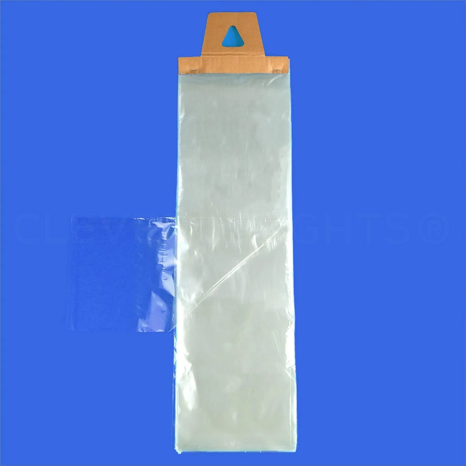 CleverDelights Newspaper Bags - 6" x 19" - 100 Pack - 0.8 Mil - Clear Flat Plastic Bags