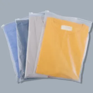 Clothes Packaging Bags for Shipping 25 Count 10x13" Frosted Zipper Plastic Bags for Clothing Thick Plastic Apparel Bag for Packaging T-Shirt, Shirt, Document, 3 Mil, with Vent Holes Storage Bag