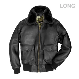 Cockpit USA US Navy G-1 Lambskin Flight Long Jacket