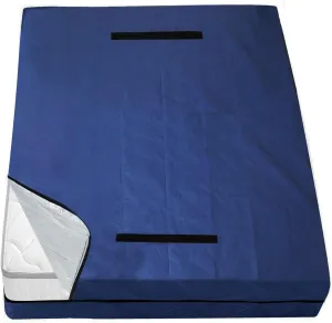 Coldwind Mattress Bags for Moving and Storage,Waterproof Mattress Cover for Moving with Heavy Duty Handles, Reusable Mattress Storage Bag, Moving Supplies & Moving Bags,California King Size,Navy