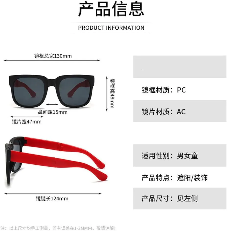 Colorful Folding Sunglasses Outdoor Kids Sunglasses Boys Girls Glasses Children Eyewear Protection Uv400