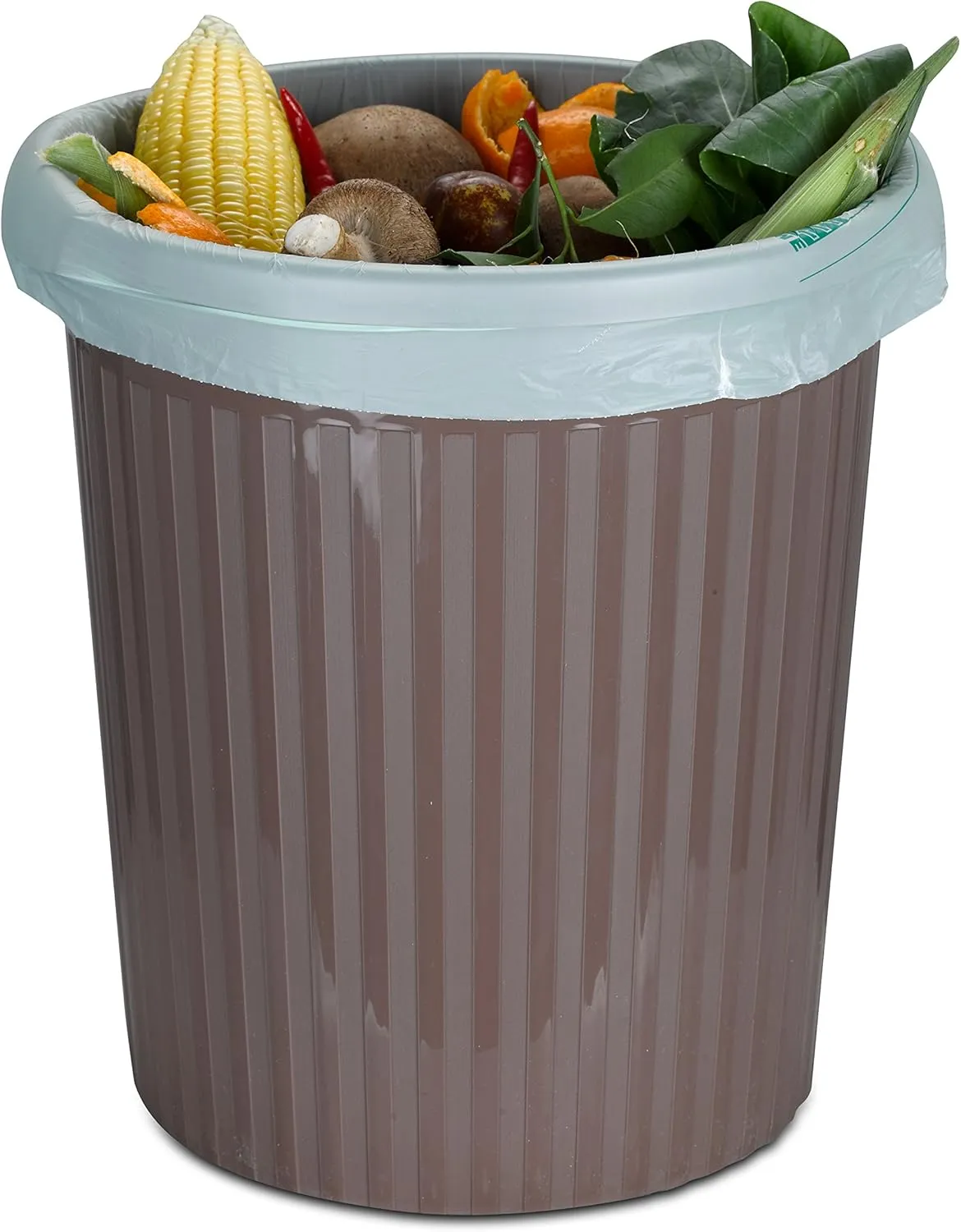 Compostable Trash Bags, Extra Thick, Compost Kitchen Bin Bags, Food Scraps Yard Waste Bags, ASTM D6400 BPI and TÜV AUSTRIA Certified (6 Gallon, Pack of 100)
