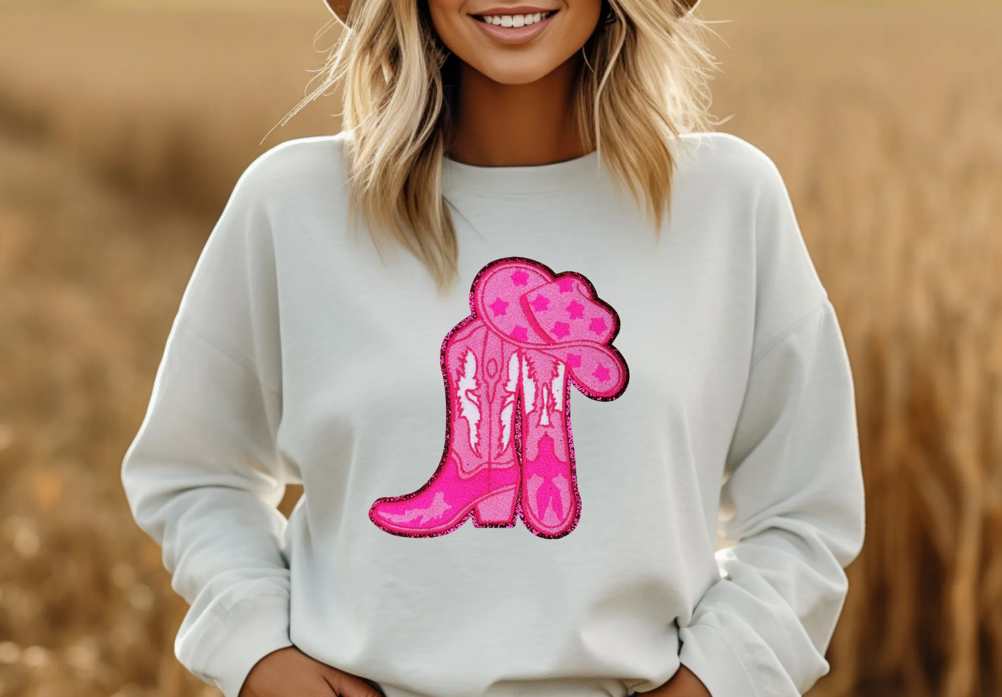 Cowboy Boot Chenille Patch