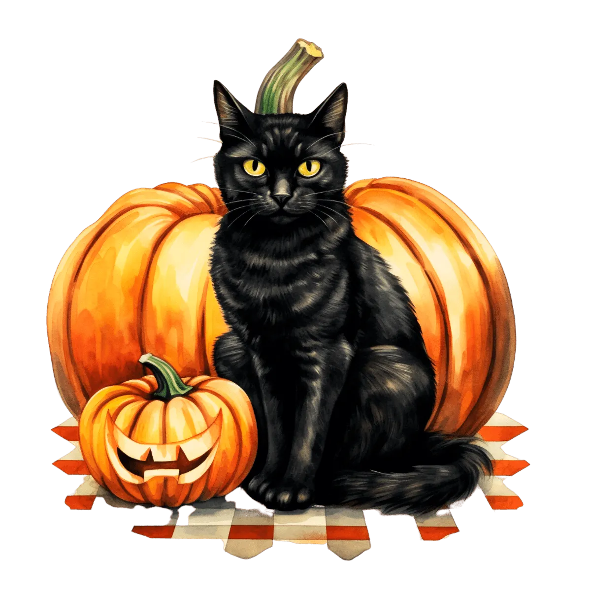 Cozy Watercolor Fall & Christmas Pumpkins – Ready To Press DTF Transfers