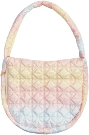 Cream Puff Shoulder Purse Bag Women Teen Girls Rainbow Gradient Cloud Coquette Aesthetic Crossbody Tote Bag Handbags