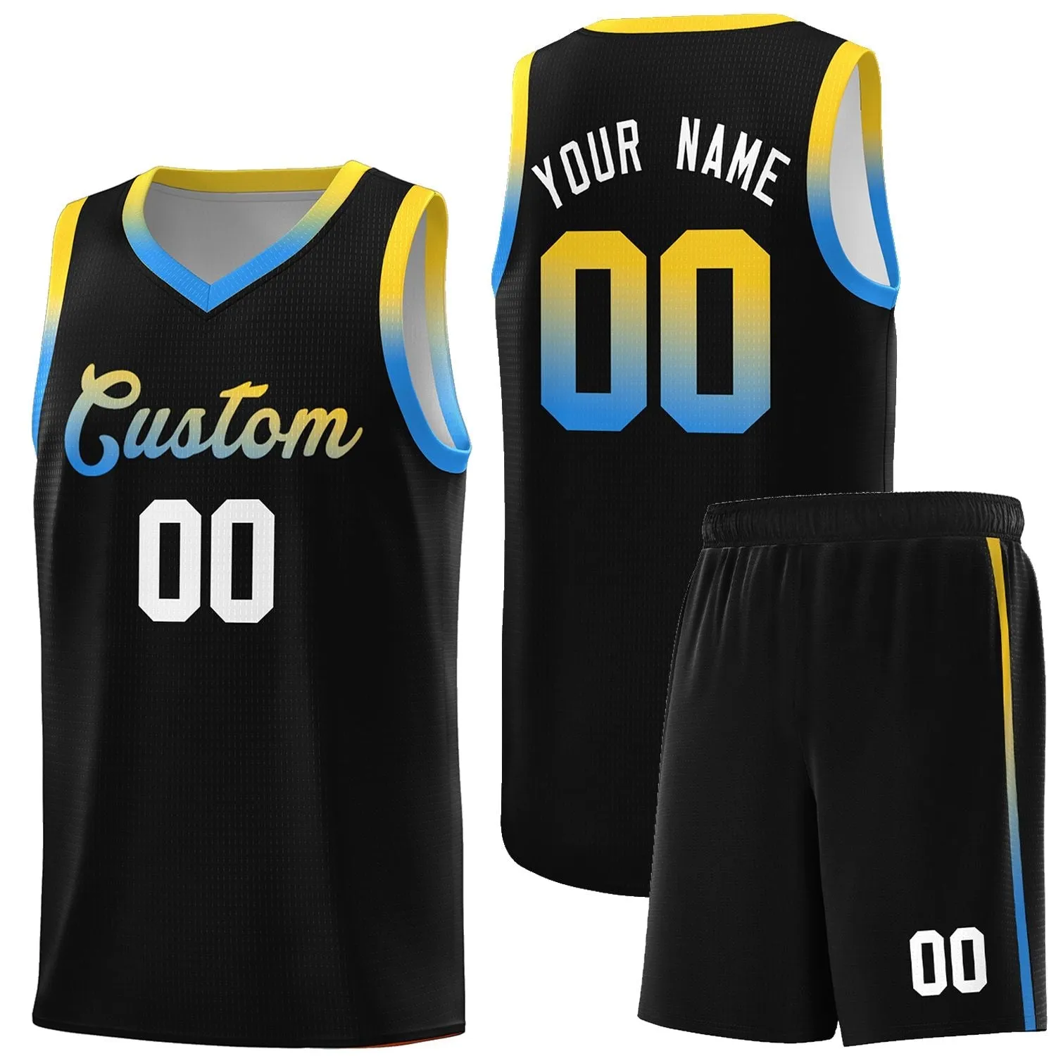Custom Personalized Gradient Font Fashion Sports Uniform Basketball Jersey For Unisex