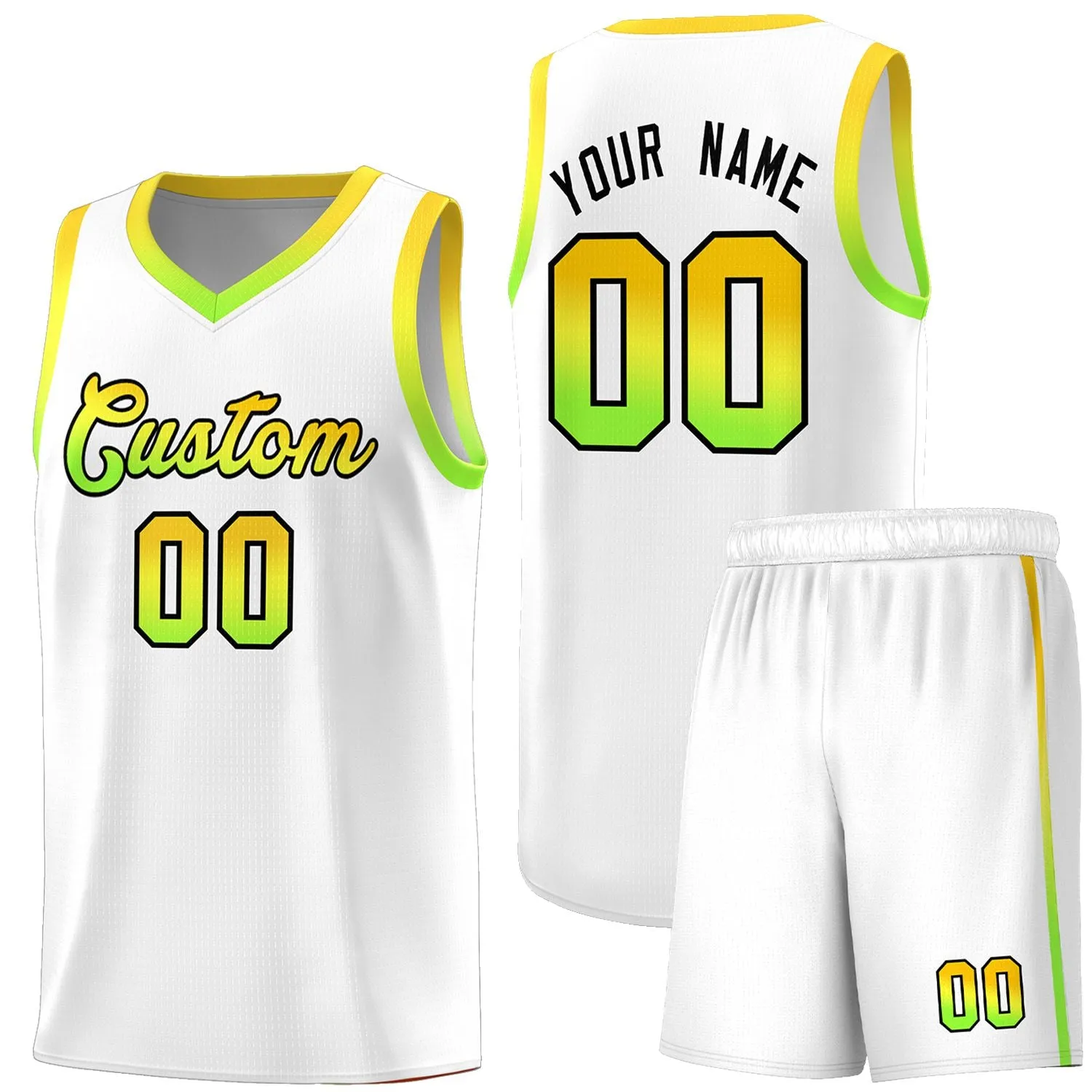 Custom Personalized Gradient Font Fashion Sports Uniform Basketball Jersey For Unisex