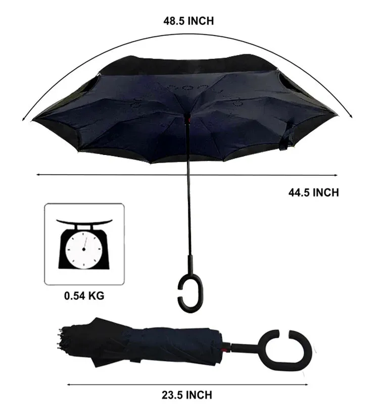 Custom Printed Inverted Reverse Umbrella
