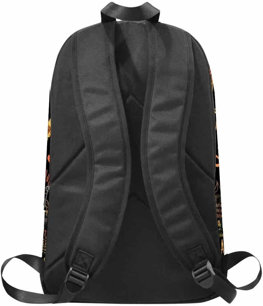 Customized Backpack School Bags with Name, Custom Gradient Orange Sunflower Knapsack Backpack Personalized Laptop Backpack Fashion Daypack for Camping Hiking
