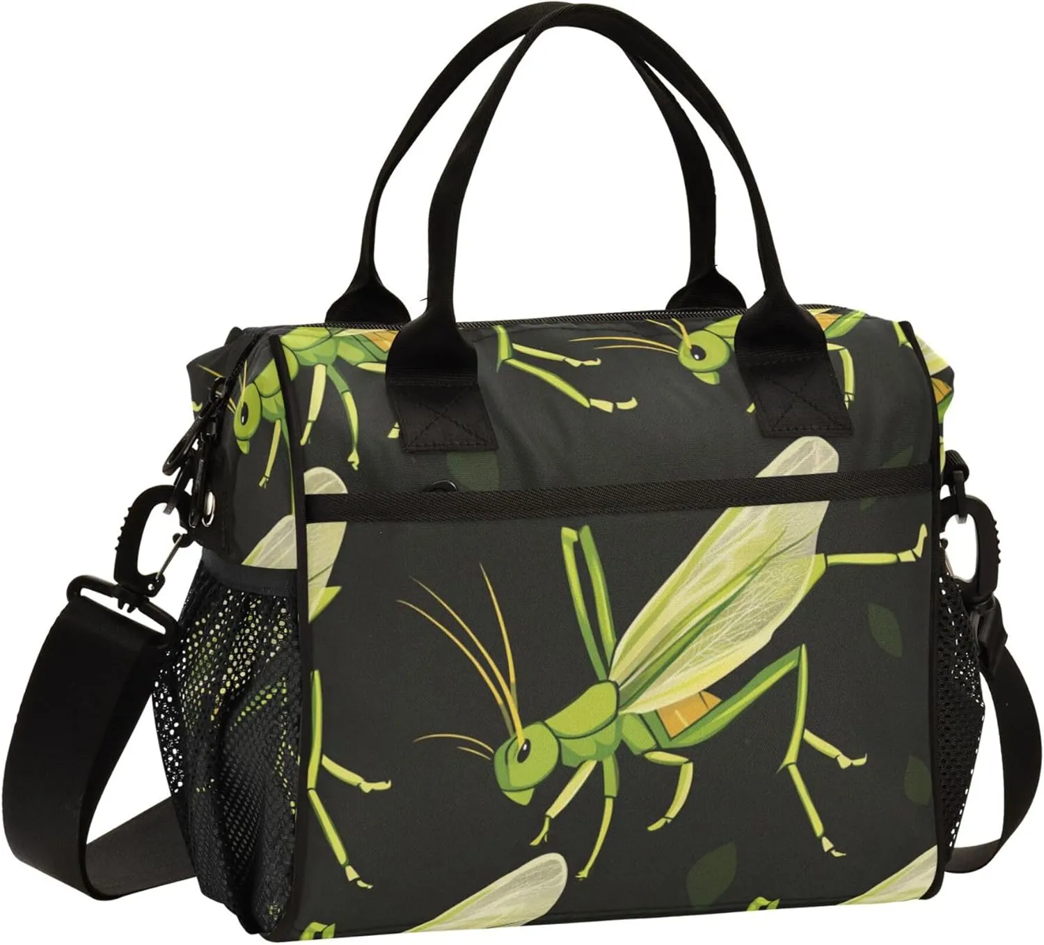 Cute Grasshopper Lunch Bag Cooler Lunch Box Portable Meal Prep Food Container for Office School Travel Picnic Work
