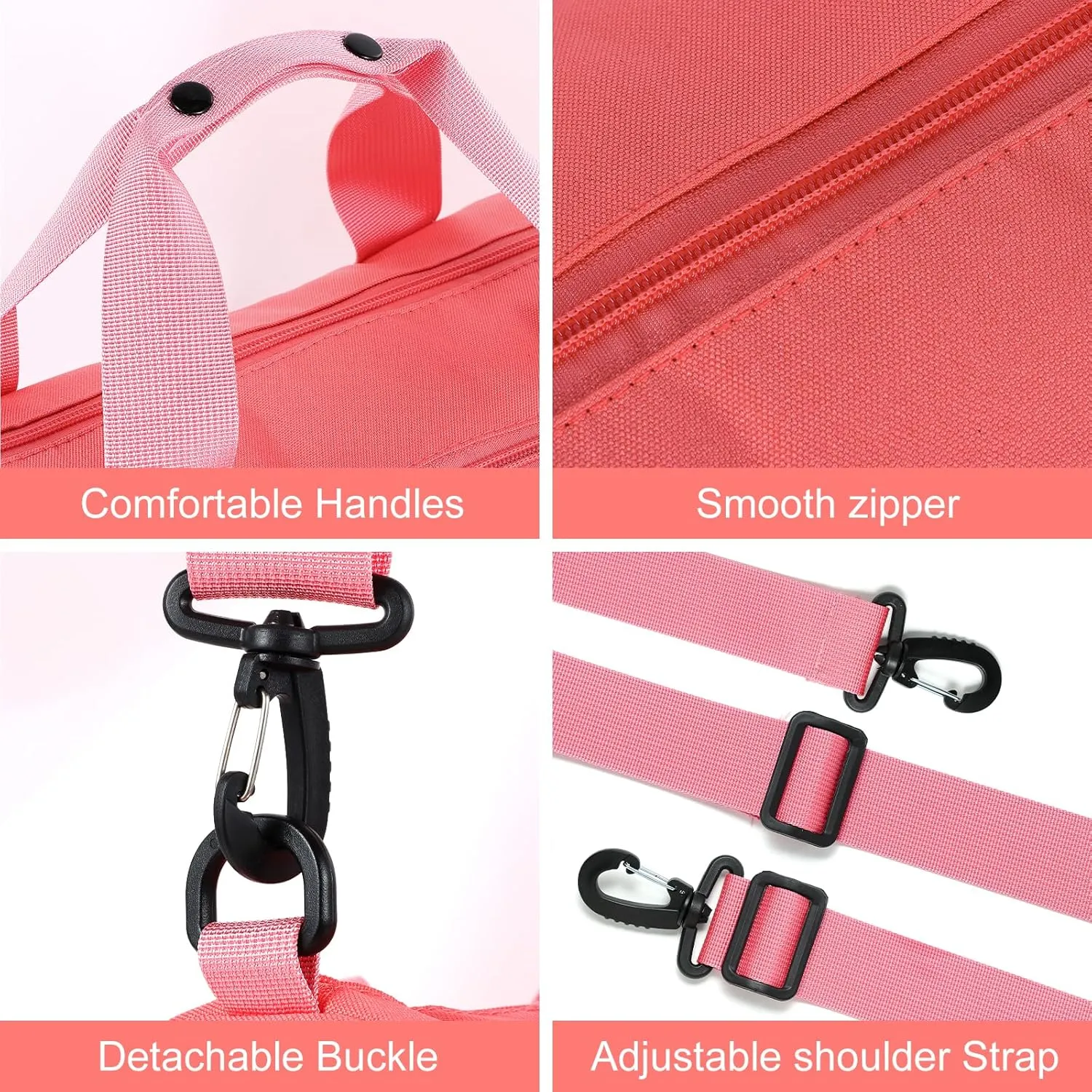 Dance Ballet Bag for Girls Sport Gym Duffle Bags Overnight Travel Bags Fun Dance Workout Duffel Bag Toddler Kid Cute Bag for Dancers, Girls, Teens, Student Athletes (Pink)