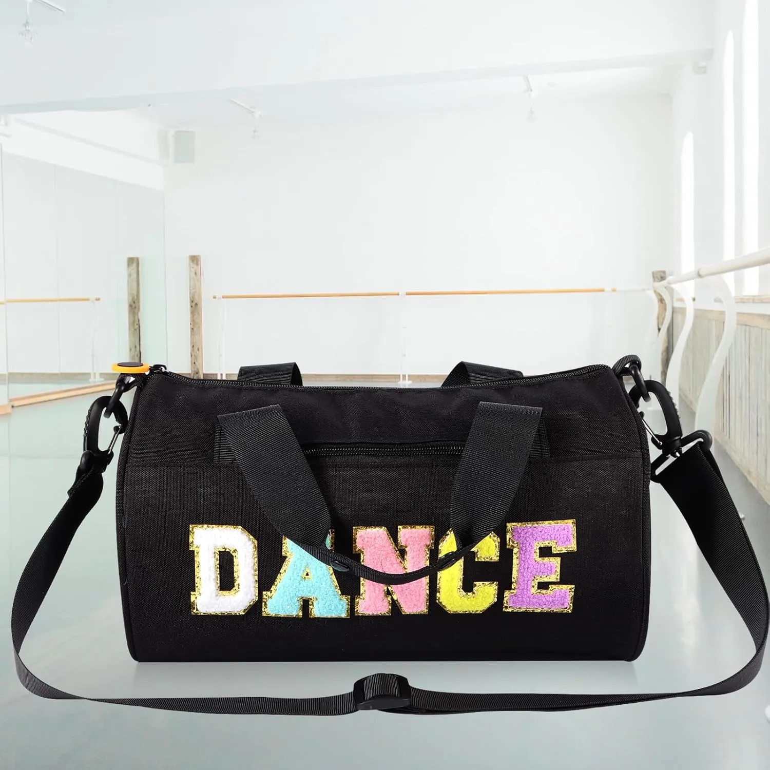 Dance Ballet Bag for Girls Sport Gym Duffle Bags Overnight Travel Bags Fun Dance Workout Duffel Bag Toddler Kid Cute Bag for Dancers, Girls, Teens, Student Athletes
